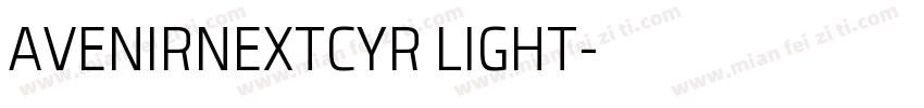 AVENIRNEXTCYR LIGHT字体转换